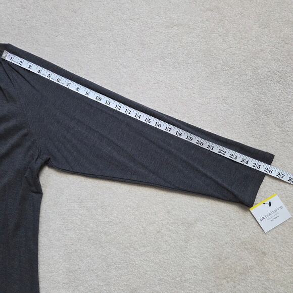 NWT Liz Claiborne Weekend Woman 3X Long Sleeve Open Cardigan Gray - Picture 10 of 16